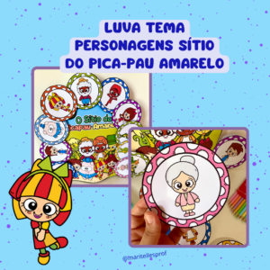 Luva tema Personagens Sítio do PicaPau Amarelo