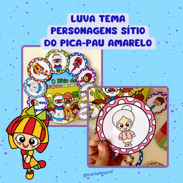 Luva tema Personagens Sítio do PicaPau Amarelo