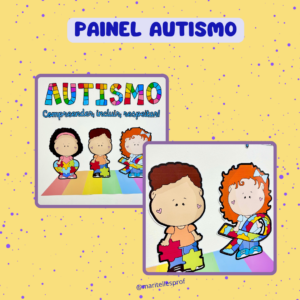 Painel tema Dia Nacional de Conscientização do Autismo