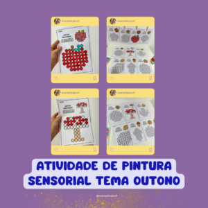 Atividade de pintura sensorial tema Outono