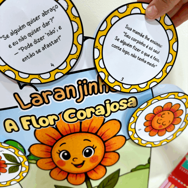 LUVA DA HISTÓRIA “LARANJINHA, A FLORZINHA CORAJOSA” – MAIO LARANJA - Image 2