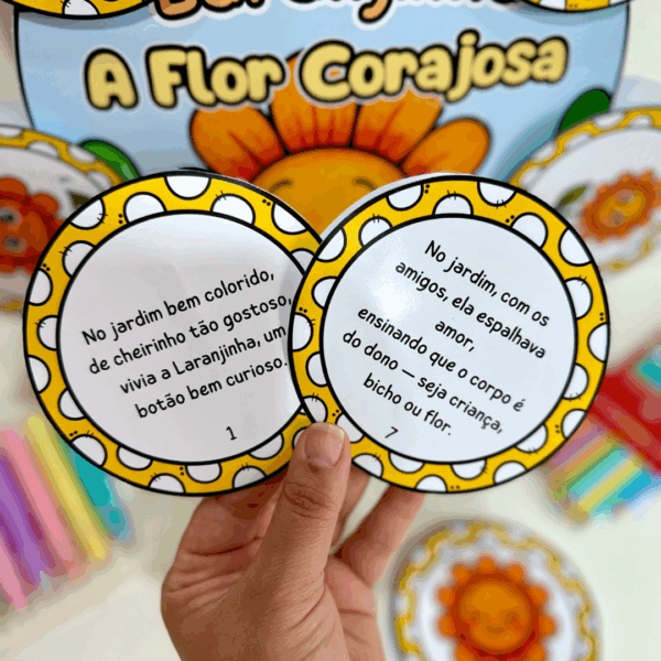 LUVA DA HISTÓRIA “LARANJINHA, A FLORZINHA CORAJOSA” – MAIO LARANJA - Image 5