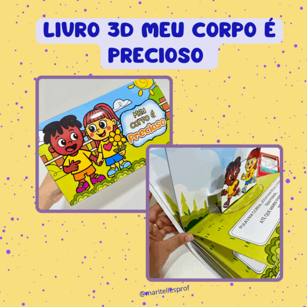 LIVRO 3D “MEU CORPO É PRECIOSO” – MAIO LARANJA