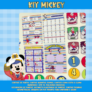 kit ornamentação de sala Mickey