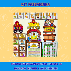 Kit Ornamentação de Sala de Aula tema Fazendinha