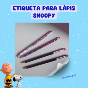 Etiqueta para Lápis Snoopy
