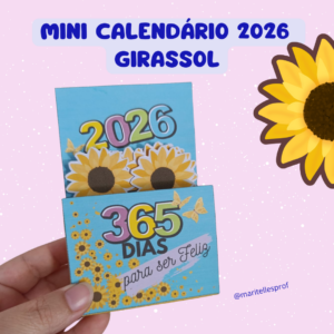 Mini calendário Girassol