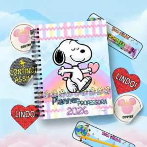 Planner professora 2025 Snoopy