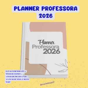 Planner professora 2026 Minimalista