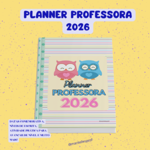 Planner professora 2026 Coruja