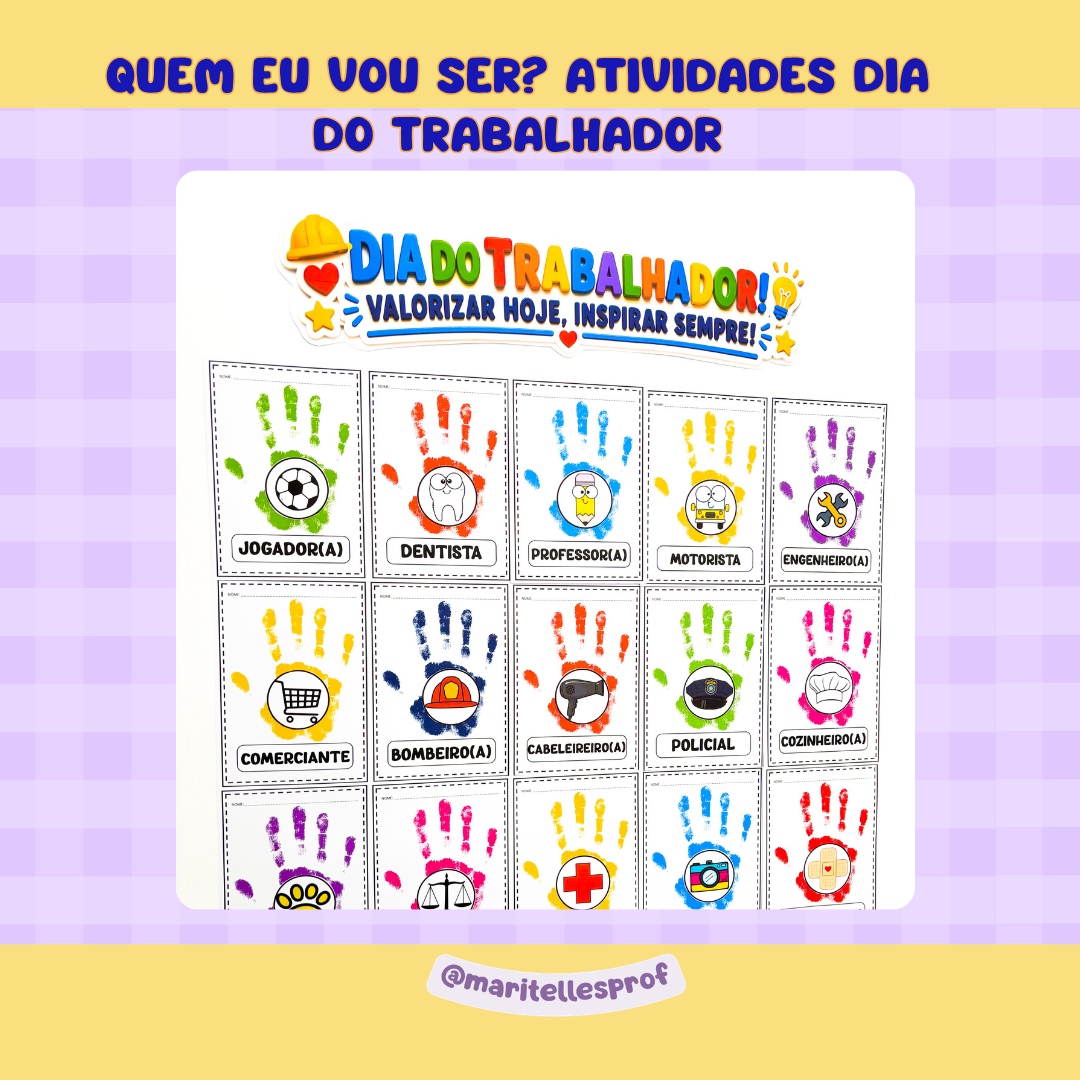 Quem eu vou ser? Atividades Dia do Trabalhador