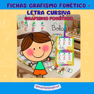 Fichas de Grafismo Fonético - Letra Cursiva