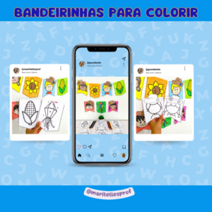BANDEIRINHAS PARA COLORIR