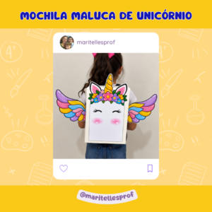 MOCHILA MALUCA DE UNICÓRNIO